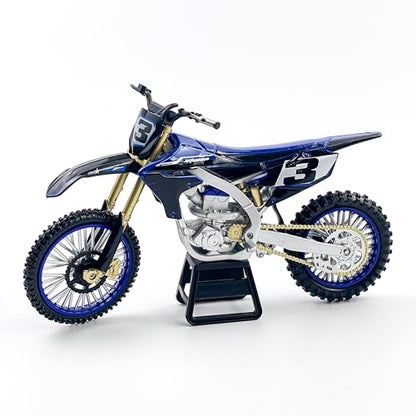 Dirt Bike Motorcycle Model – 1:12 Scale Diecast No. 3 Motocross Motorbike with Realistic Details, Alloy Body, Display Gift for Enthusiasts
