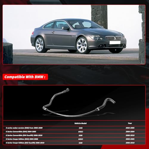 17127521775 Upper Coolant Hose Compatible with BMW