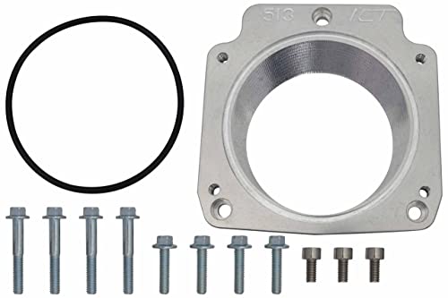 ICT Billet LS Throttle Body Adapter - LS1 3 Bolt Intake Manifold to LS3 4 Bolt Throttle Body DBC LM7 LR4 LQ4 LS6 L59 LQ9 LM4 L33 LSX 4.8L 5.3L 5.7L 6.0L Billet 551513