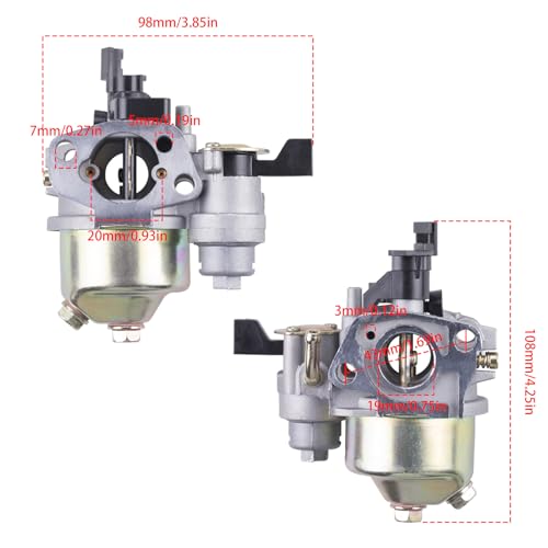 High Performance Predator 212 Carburetor Main Jet Performance Parts Kit fit for Coleman CT200U CT200U-EX BT200X KT196 GX160 GX200 Carb 196cc 6.5 Hp Engine Mini Bike Go Kart - color: metallic, size: With carburetor