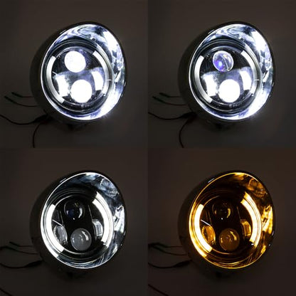 Motorcycle Headlight Assembly LED 5.31 inch Head Light Headlamp For Chopper Cruiser 883 Steed VLX 400/600 Shadow 600 VTX1300 Magna 250/600/750 CA 250 ca250 vtx 1800