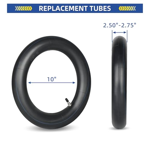 GICOOL 2.50/2.75-10" (80/90-10) Dirt Bike Butyl Inner Tubes, TR4 Valve Stem - size: 2.50/2.75-10