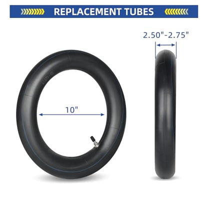 GICOOL 2.50/2.75-10" (80/90-10) Dirt Bike Butyl Inner Tubes, TR4 Valve Stem - size: 2.50/2.75-10
