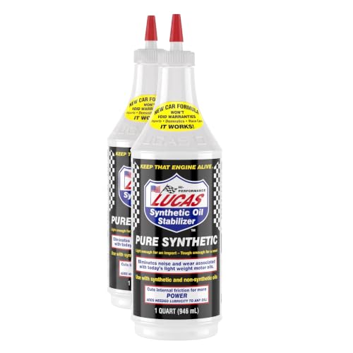Lucas Oil 10130 Pure Synthetic Oil Stabilizer - 1 Quart (Pack of 2) - size: 1 Quart (Pack of 2), style: 1 Pack