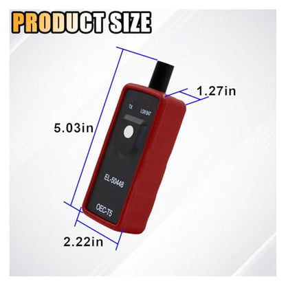 TPMS Relearn Tool, OEC-T5 EL-50448 Tire Pressure Monitor System Sensor Reset Tool, Programming Training Activation Tool for GM/Cadillac/Buick/Chevy Series Vehicles 2023 Edition - size: Red
