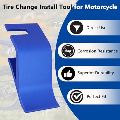 Motorcycle Tire Bead Installation Holder Hook, Blue - color: Blue