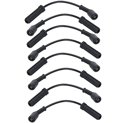 AC PERFORMANCE high Performance 9748HH Spark Plug Wire Set Compatible with Chevrolet Cadillac GMC Hummer, 450ohms/foot - style: 9748HH