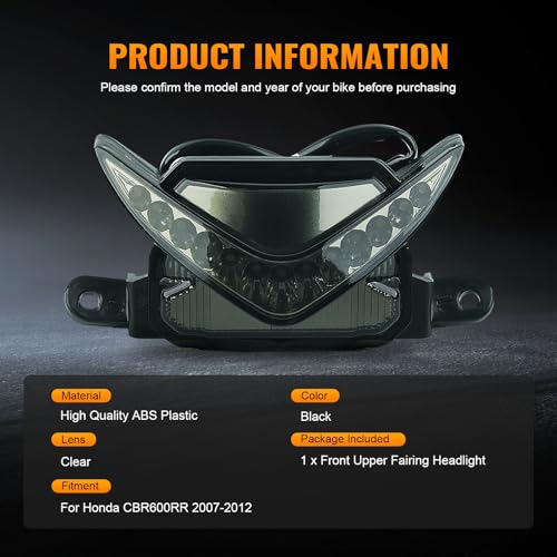 Upgrated Motorcycle Front Upper Headlight Bulb for HONDA CBR600RR