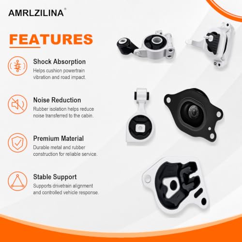 Engine Motor Transmission Mount Kit for Nissan Altima 2013-2017 - size: 2016-2017 Nissan Altima SR 2.5L