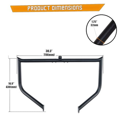 Kinglemc Crash Bar Engine Guard for Harley Davidson Touring(Black-D) - color: Black-D