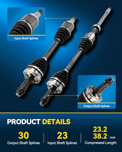 PHILTOP Axle Shaft Front 66-5310 66-5311 CV Axle Fits Lexus IS250 2006-2010, Lexus GS350 2007-2010, Lexus GS300 2006, Lexus IS350 2011-2013 - color: Front, size: IS250 2006-2010
