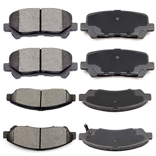 Brake Pads D1280 D1281 ECCPP Ceramic Brake Kits For Acura For MDX 2007-2013 - size: Front D1280-8396 + Rear D1281-8397