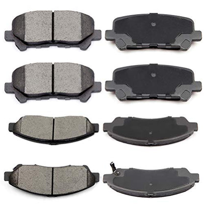 Brake Pads D1280 D1281 ECCPP Ceramic Brake Kits For Acura For MDX 2007-2013 - size: Front D1280-8396 + Rear D1281-8397