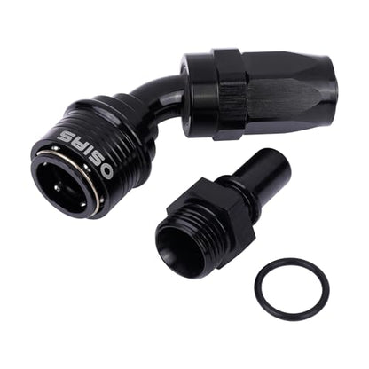 10AN 90 Degree Quick Release Fuel Hose Fitting, Snap Lock Swivel Hose End Adapter for High Flow Racing Fuel Systems