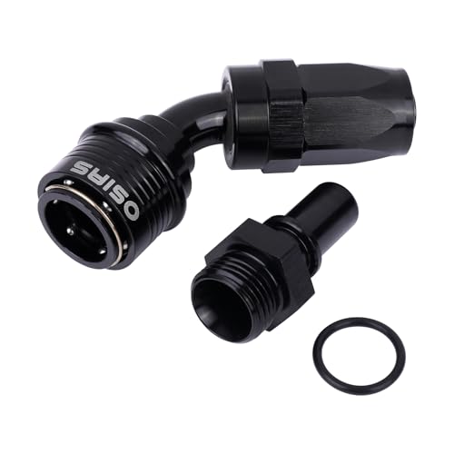 10AN 90 Degree Quick Release Fuel Hose Fitting, Snap Lock Swivel Hose End Adapter for High Flow Racing Fuel Systems