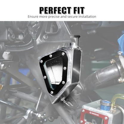 NICECNC Aluminum Radiator Reservoir Expansion Tank, Black - color: black