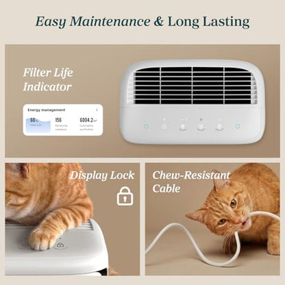LEVOIT Smart Air Purifier for Home Pets Large Room Vital Pet White - color: White, style: Vital Pet
