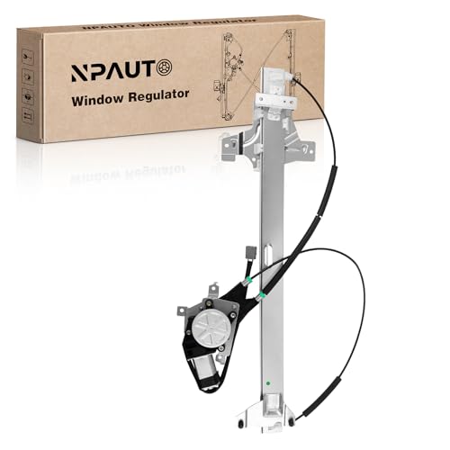 Front Driver Side Power Window Regulator with Motor for 2003-14 Ford E150 E250, 1992-02 E150 E250 Econoline Club Wagon, 03-05 E350 Club Wagon, 92-98 E350 Econoline, 1999-14 E350 Super Duty, Left - style: Front Driver Side