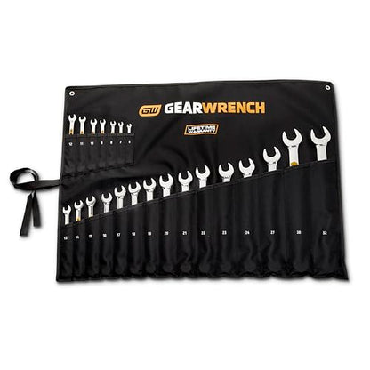 GEARWRENCH 22 Piece 12 Point Metric Hi-Viz Long Pattern Combination Wrench Set | 81916H - style: 22 pc
