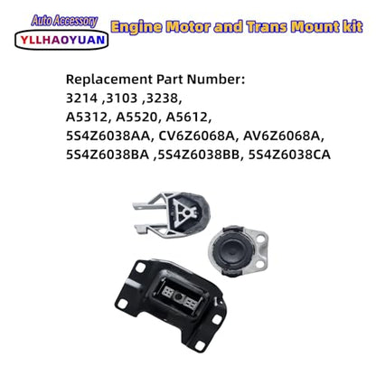 Yllhaoyuan Engine Motor Mount Set for 2012-2018 Focus 2.0L - size: 2012-2018 Ford Focus L4 2.0L
