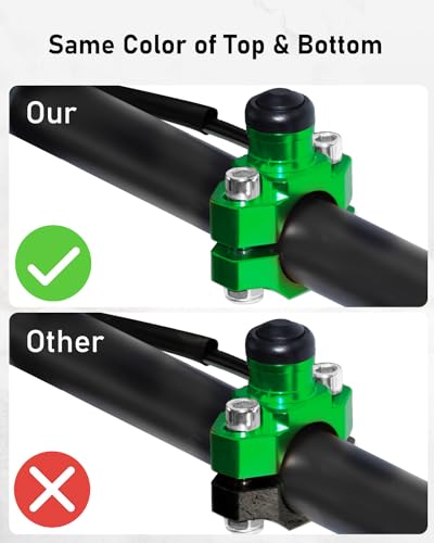 Belinous Motorcycle Engine Kill Switch, Universal Stop Start Switch, Green - color: Green