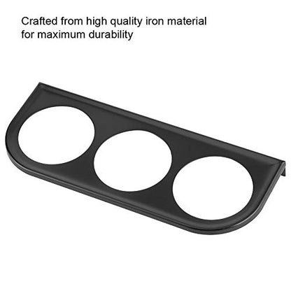 Gauge Holder 52mm/2in 3 Hole Triple Instrument Panel Shell Gauge Mounting Bracket Car Dashboard Meter Iron Holder Gauge Pod Gauge Mount(Black) - color: Black