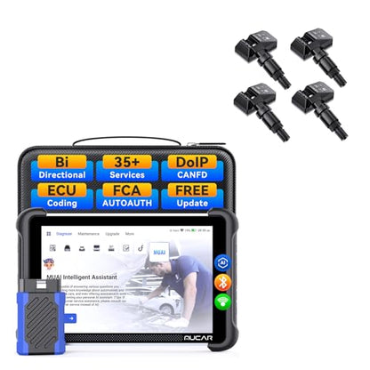 MUCAR 892BT OBD2 Scanner Diagnostic Tool+4PCS MUCAR VENU5 Tire Pressure Sensor