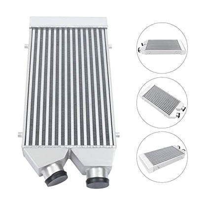 Universal Intercooler Aluminum Intercooler Front Mount Z-036A 2.5" Inlet & Outlet Direct Replacement for All Cars and Trucks (25x11x3" 2.5") - size: 25x11x3" 2.5"