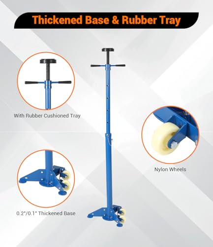 2PACK Underhoist Support Stand, 3/4 Ton Jack Stand, Under Hoist Stand for Vehicle Lifting & Support, 1655Lbs Capacity, Lifting from 38.4 to 75.4Inch, - color: Blue | Triangular Base