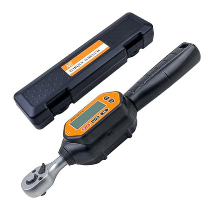 1/4-Inch Drive Digital Torque Wrench,22.12 Ft.l bs/0.9-30Nm, Adjustable Electronic Torque Wrench Set with ±2% Accuracy, Buzzer and LED Flash Notification - size: 1/4-30 Nm