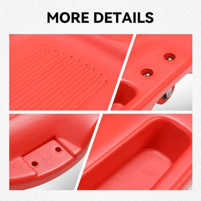 Auto Dynasty 38 in Low-Profile Under-Car Rolling Mechanic Creeper, Red - color: Red