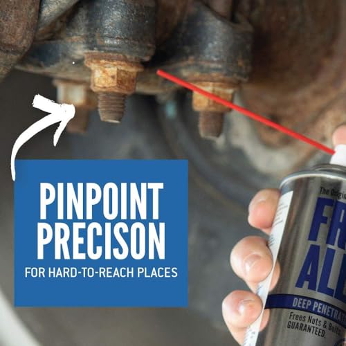 Free All Rust Eater Deep Penetrating Oil, 11 oz Aerosol – Loosens Rusted Bolts, Nuts, Pipe Connections & Locks – Industrial-Grade Rust Remover, Silicone-Free, Safe on Paint & Plastic Surfaces, 6-Pack - style: 6 Cans of 11 Ounces
