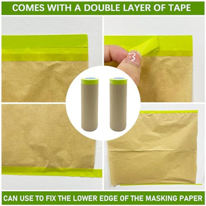 Tape and Drape, 18” x 100 feet Masking Paper for Painting - size: 18",100ft