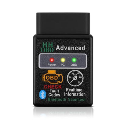 OBD2 Bluetooth Wireless Diagnostic Code Reader OBD II Scan Tool Reset & Clear Check Car Engine Light,Bluetooth Scanner Read, Compatible with iOS& Android & Windows - color: black A