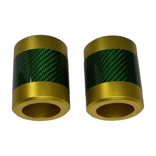 Motorcycle Crash Bar Guard CNC Slider Engine Guard Collision Protector with Green Carbon Fiber Fit for Harley 2024 CVO Road Glide ST,2PCS (Gold) - color: Gold