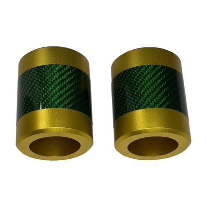 Motorcycle Crash Bar Guard CNC Slider Engine Guard Collision Protector with Green Carbon Fiber Fit for Harley 2024 CVO Road Glide ST,2PCS (Gold) - color: Gold