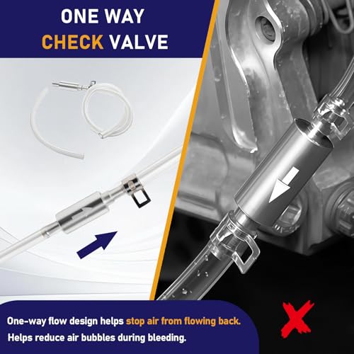 6-Pack Brake Bleeder Hose Kit with One Way Check Valve
