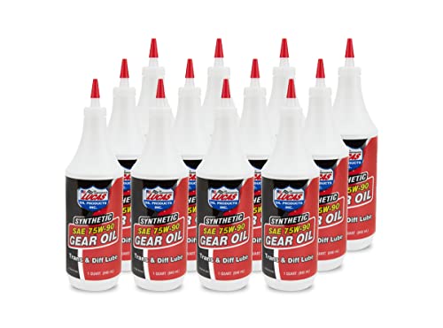 Lucas Oil 10047-PK12 75W90 Synthetic Gear Oil - Pack of 12