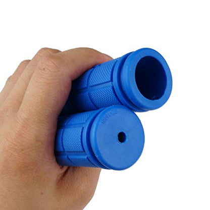2 Pack Bicycle Bike Handlebar Scooter Streamers,1 Pack Bicycle Bell and Bicycle Handle Bar Grips - color: Light blue bell+Blue bike streamers+ Blue bike grips