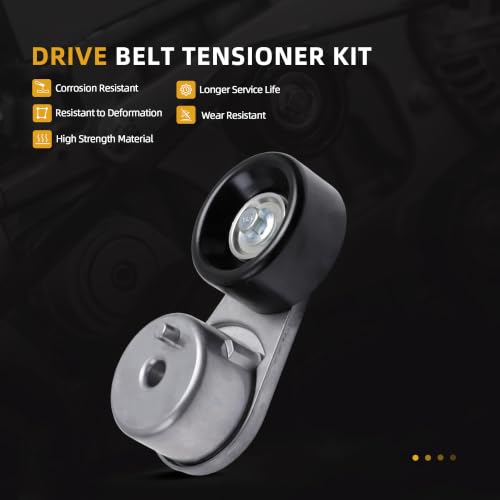 Belt Tensioner Serpentine Belt Idler Pulley Kit #38378 36222 - size: for Frontier/NV1500/Xterra 2005-2021