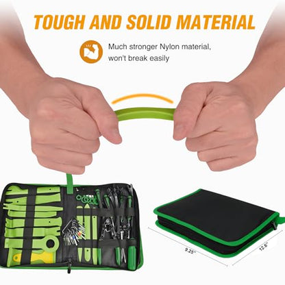 GOOACC 238Pcs Trim Removal Tool Auto Push Pin Bumper Retainer Clip Set - color: 120Pcs Clips + 118 Remover Green