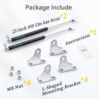 ARANA Gas Struts 23" 100lb for RV Bed & Large Garbage Box, 2 Pack - style: High Quality 45th Carbon Steel
