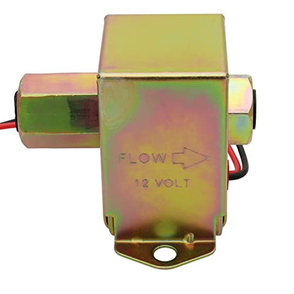 12v 4.5-7PSI Universal Heavy Duty Gas Diesel In-Line In-Tank Electric Fuel Pump EP014 With Installation Kit For Metal Solid Petro Gasoline or Diesel Engine Motorcycle Carburetor Lawn Mower Trucks