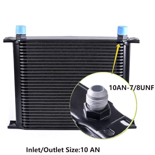 30 Row AN10-10AN Stacked Plate Oil Cooler Aluminium Alloy - color: Oil Cooler, size: 30 Row-BK