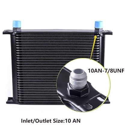 30 Row AN10-10AN Stacked Plate Oil Cooler Aluminium Alloy - color: Oil Cooler, size: 30 Row-BK