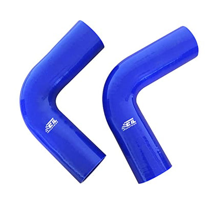 1.5" ID, 7" Leg Length 90 Degree Elbow Silicone Coupler Hose, 4-Ply Reinforced Universal Silicone Pipe Hose Turbo Intake Tube Intercooler Piping Blue - color: Blue, size: 1.5" ID