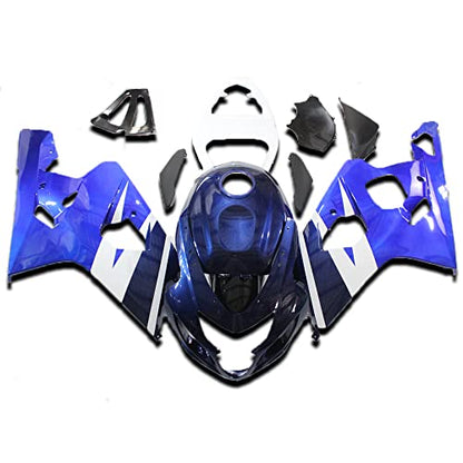 YTL Blue White Full Fairing Fit for Suzuki 2004-2005 GSXR 600/750 - color: 021 Blue White