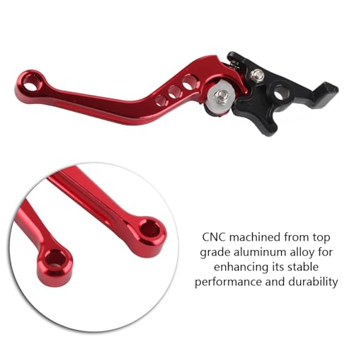 BAFOVY Zerone CNC Aluminum Motorcycle Brake and Clutch Lever Handles, Red - color: Red