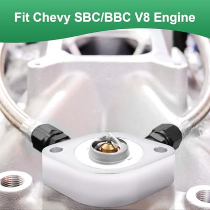 Thermostat Housing Spacer, Water Neck Spacer Compatible with Brodix HV Series Intake, Fits for Chevy SBC/BBC V8 Engine