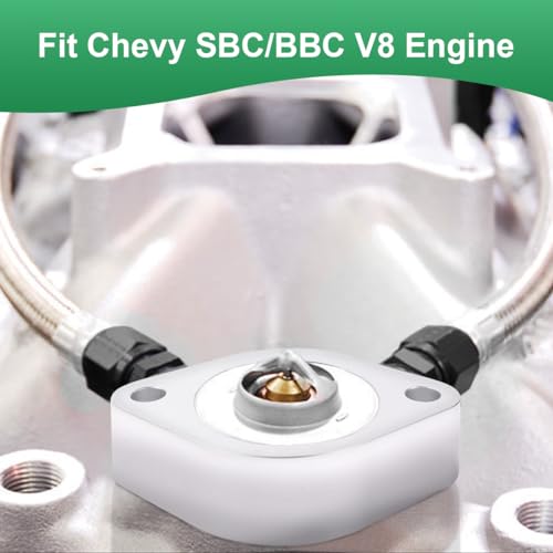 Thermostat Housing Spacer, Water Neck Spacer Compatible with Brodix HV Series Intake, Fits for Chevy SBC/BBC V8 Engine